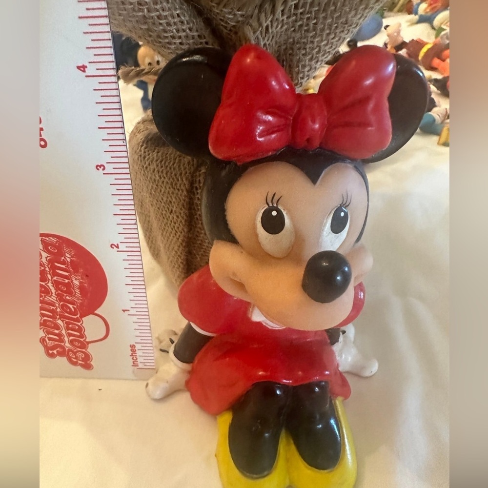 Disney Rare Vintage Mickey and Minnie Mouse 4" Rubber Character Squeaky … - Picture 3 of 6